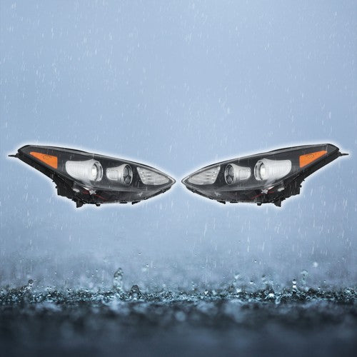 Solid Spare For Kia Sportage 2017-2022 Clear Halogen w/LED DRL 1Pair Headlights Assembly Set
