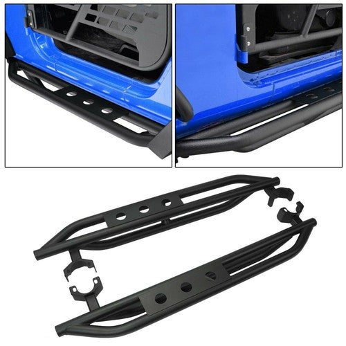 Solid Spare Pair Nerf Bars Side Steps Armor Running Boards For 07-18 Jeep Wrangler JK 2-Door