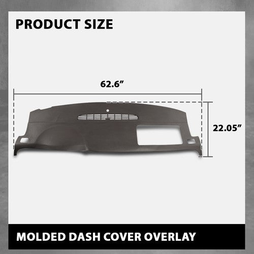Solid Spare TPE Dash Cover Cap Overlay Brown Fit For 07-14 Suburban Tahoe Yukon Avalanche