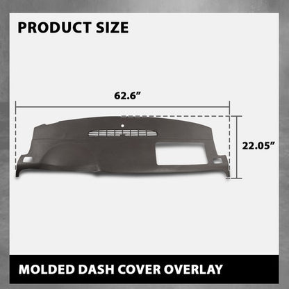 Solid Spare TPE Dash Cover Cap Overlay Brown Fit For 07-14 Suburban Tahoe Yukon Avalanche