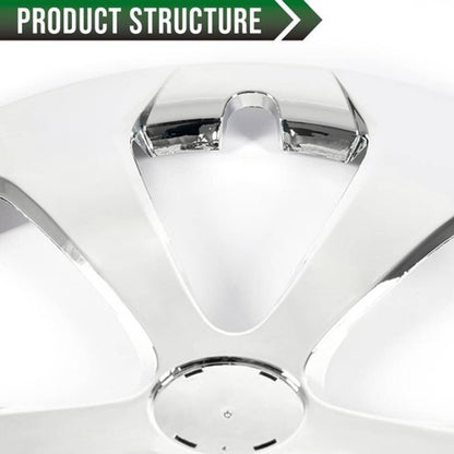 Solid Spare Fit For 2012-2015 Toyota Prius/Prius C 16 Inch Hub Cap Wheel Cover Silver 4pcs