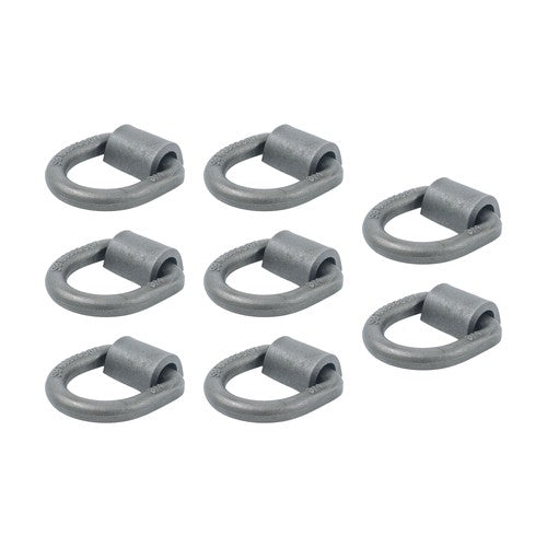 Solid Spare 8 Pack 3/4" Weld On Forged D Ring with Welding Clip 26,500lbs Fracture Strength