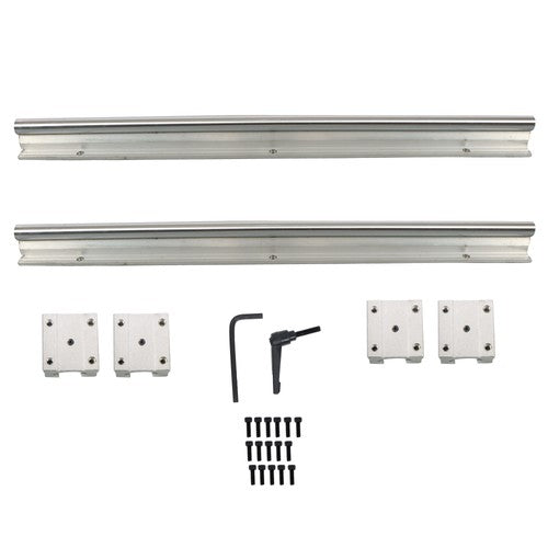 Solid Spare 2Pcs SBR12-400mm Linear RAIL Slide Shaft Rod Guide + 4Pcs SBR12UU Sliders