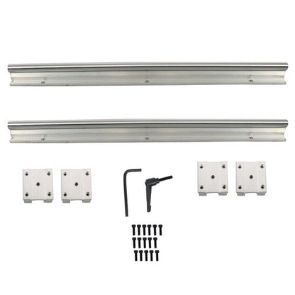 Solid Spare 2Pcs SBR12-400mm Linear RAIL Slide Shaft Rod Guide + 4Pcs SBR12UU Sliders