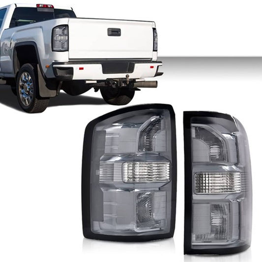 Solid Spare Fit For 16-2018 GMC Sierra 1500/16-19 2500 3500 HD Tail Lights Brake Lamps Smoke