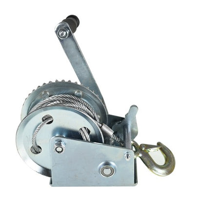 Solid Spare 1600lbs Hand Winch Boat Winch Winch W/10m (32ft) Cable Two-Way Adjustable