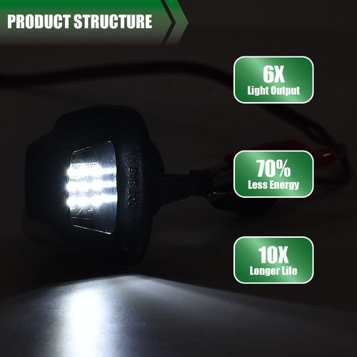 Solid Spare Fit For 97-11 Dodge Dakota Pickup Full LED Rear License Plate Lights Lamp