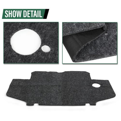 Solid Spare Fit For 1995-2001 Toyota Tacoma Hood Insulation Pad Heat Blanket & Clips