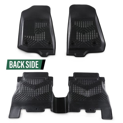 Solid Spare TPE Floor Mats Fit For 18-2023 Jeep Wrangler JL Unlimited All Weather Car Liners