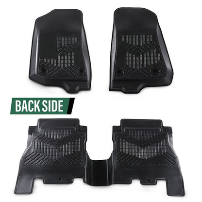 Solid Spare TPE Floor Mats Fit For 18-2023 Jeep Wrangler JL Unlimited All Weather Car Liners