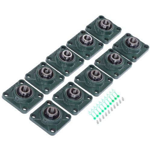 Solid Spare 10 Pcs UCP204-12 Pillow Block Flange Bearing 3/4" Bore 4 Bolt Solid Base