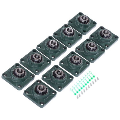 Solid Spare 10 Pcs UCP204-12 Pillow Block Flange Bearing 3/4" Bore 4 Bolt Solid Base