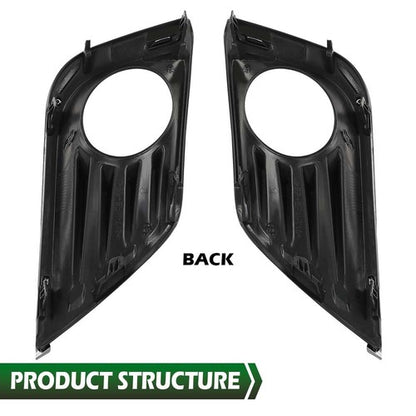 Solid Spare Front Bumper Fog Light Bezel Cover Left & Right Fit For 2016-2018 Nissan Altima