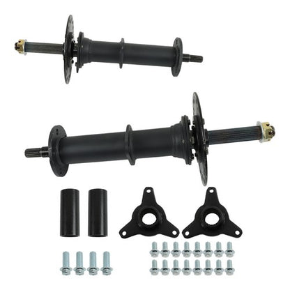 Solid Spare 40 Inch Rear Axle Kit with 3 Stud Hub Fit For 6 Inch and 7 Inch wheels