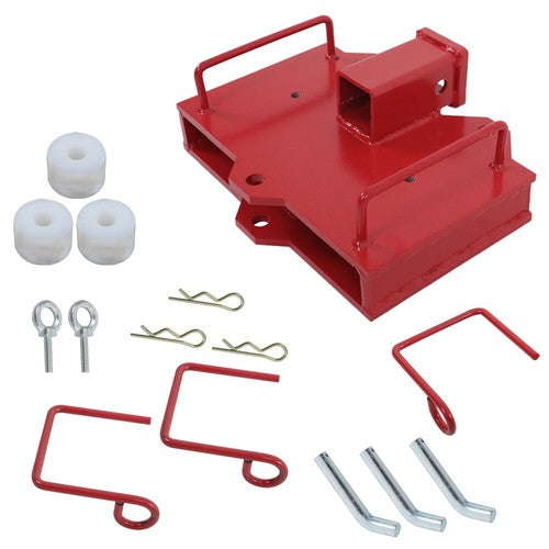 Solid Spare 2'' Forklift Trailer Hitch Receiver Tow Hitch Attachments for Dual Pallet Fork