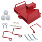 Solid Spare 2'' Forklift Trailer Hitch Receiver Tow Hitch Attachments for Dual Pallet Fork