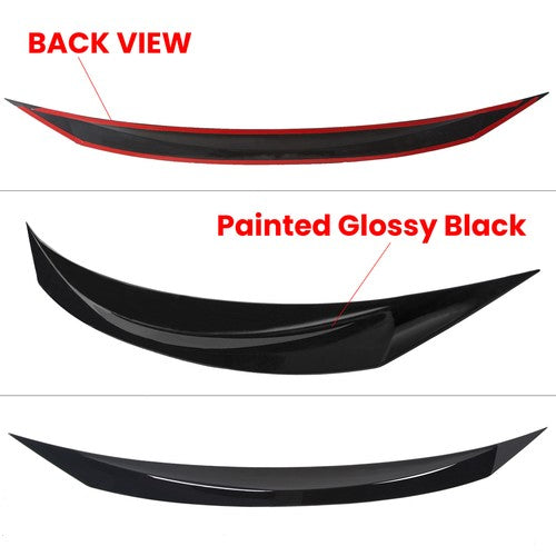 Solid Spare FOR HONDA CIVIC Si 2016-2021 GLOSS BLACK FRONT HOOD BUMPER UPPER TRIM NOSE COVER