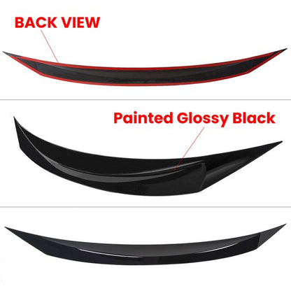 Solid Spare FOR HONDA CIVIC Si 2016-2021 GLOSS BLACK FRONT HOOD BUMPER UPPER TRIM NOSE COVER