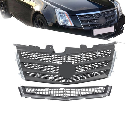 Solid Spare Front Upper Grille&Lower Grille 2Pc For Cadillac CTS 2008-2011 25896041 25896043