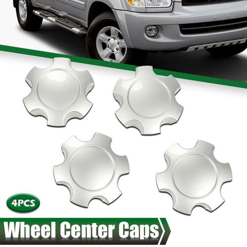 Solid Spare Fit For Toyota Sequoia Tundra 03-07 Wheel Center Hub Caps Silver 56069440