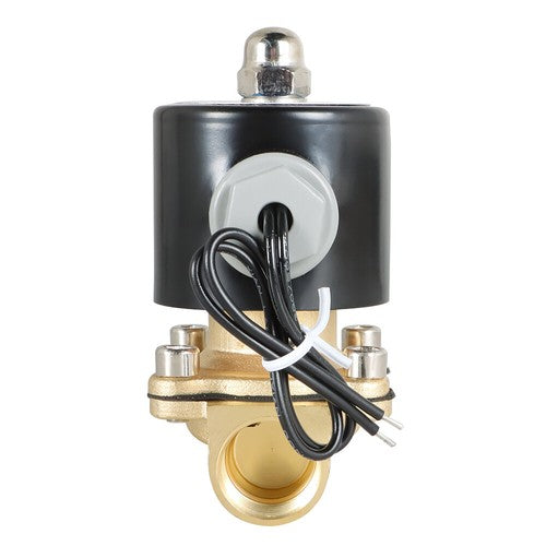 Solid Spare Electric Solenoid Valve 12V DC 1/2" NPT Brass Water Air Gas Viton NC