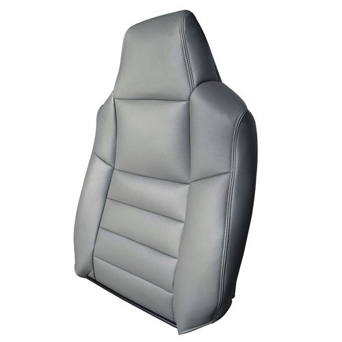 Driver Bottom & Top Perf Leather Seat Covers Gray For 2002 to 2007 Ford F-250