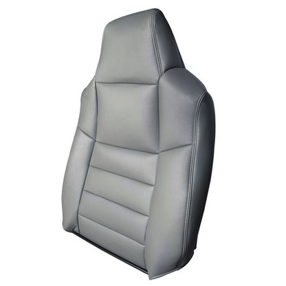 Driver Bottom & Top Perf Leather Seat Covers Gray For 2002 to 2007 Ford F-250