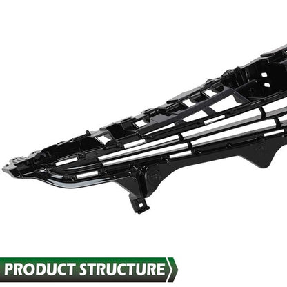 Solid Spare Fit For 2018 2019 2020 Toyota Camry SE XSE Front Bumper Upper Grille Grill Black