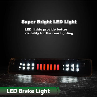 Solid Spare Fit For 15-18 Colorado Canyon Clear/Black LED 3rd Brake Light Cargo Lamp
