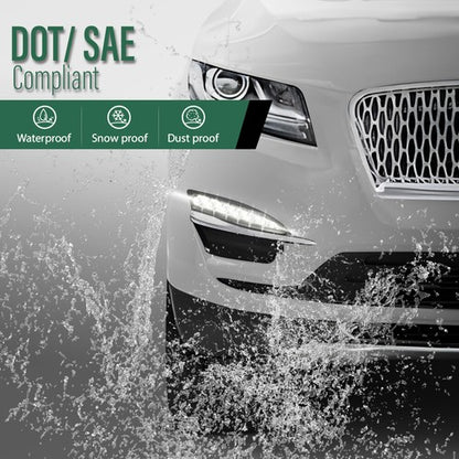 Solid Spare LED Daytime Running Lights Fog Lamps Fit For 2015-2019 Lincoln MKC Left+Right
