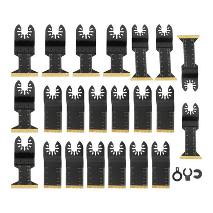 Solid Spare 22PCS Titanium Oscillating Saw Blades Universal Multitool Cutting Blades Kit