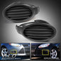 Solid Spare Fit For 2012-2014 Ford Focus Front Bumper Trim Fog Light Hole Covers Black
