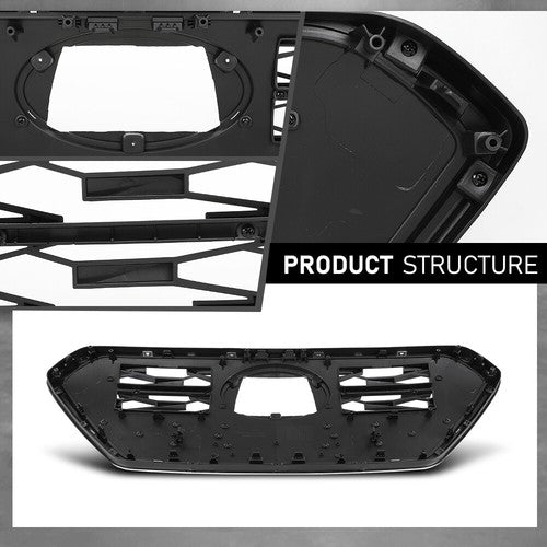 Solid Spare Front Bumper Upper Grille W/O Adaptive Cruise Fit For 2020-2022 Hyundai IONIQ