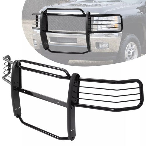 Solid Spare Bumper Grill Brush Guard For 07-13 Chevy Silverado 1500 New Body Style