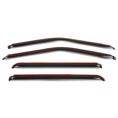 Solid Spare Fit For 15-24 Ford F150 SuperCrew Window Visor In Channel Rain Guards Vent Shade