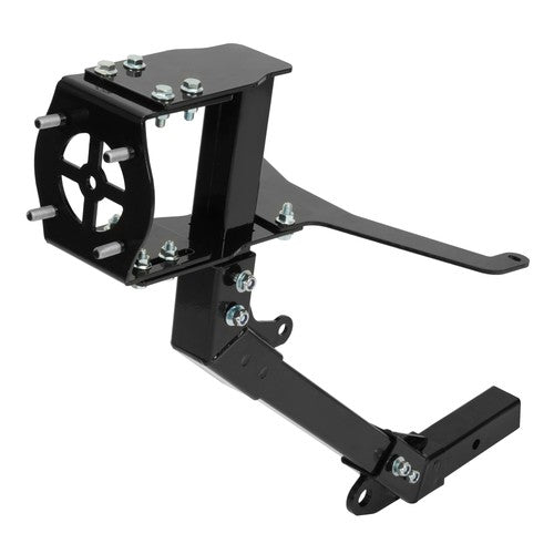 Solid Spare Black Steel Hitch Mounted Spare Tire Carrier For 2014-2025 Kawasaki Teryx4 800