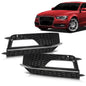 Solid Spare Bumper Fog Light Lamp Bezel Trim Fit For 13-16 Audi A4 Quattro B9 S4 S-Line