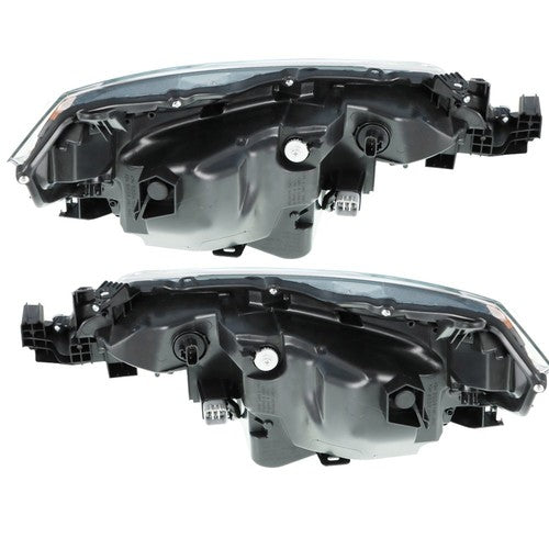 Solid Spare LH+RH Headlight For Toyota Corolla L LE 2017-2019 Headlamps Clear Chrome Lens