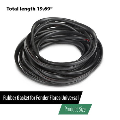 Solid Spare 18ft Universal Fender Flare Edge Trim Fender Flare Wheel Arch Rubber Seal