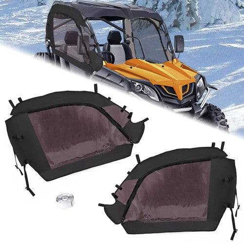 Solid Spare Upper Soft DOORS For CFMOTO ZForce 500 800 800EX 1000 w/Zippered Window 2014-22