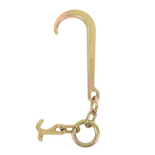 Solid Spare 1 Pack 5400lbs G70 15" J Hook w/ TJ Hooks for Towing Wrecker Roll Back Truck