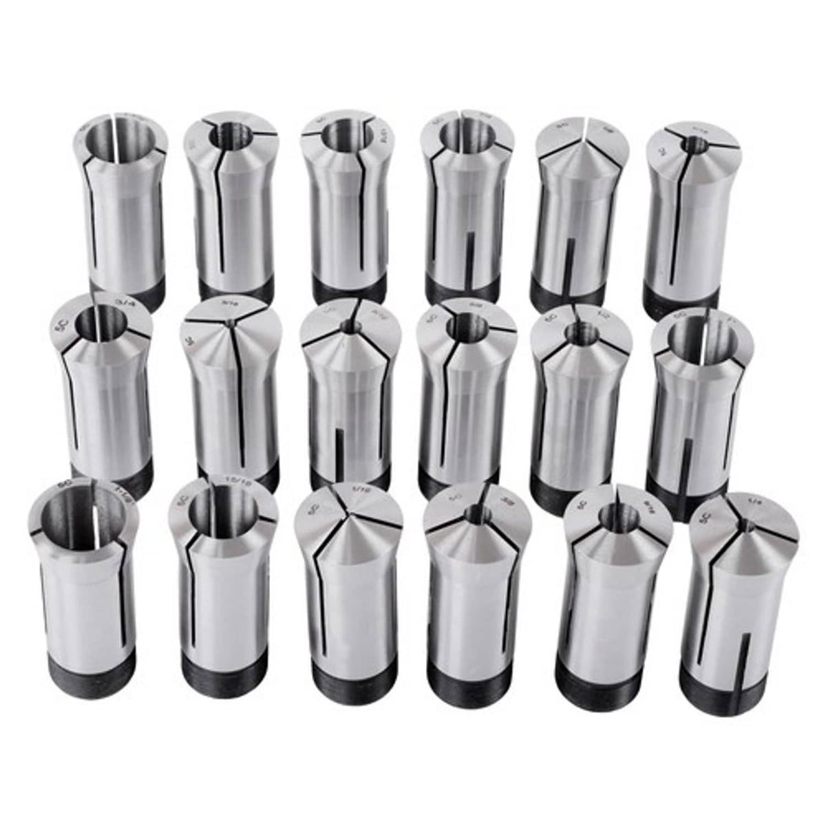 Solid Spare Precision 5C Collet Set .0006" TIR Certificate 18 Pcs 1/16~1-1/8" × 16ths