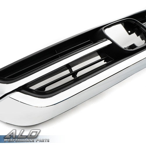 Solid Spare Fit For 10-11 Honda CRV CR-V Front Bumper Upper Grille Grill Black Chrome