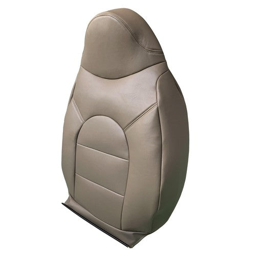 Driver Side Lean Back Leather Cover Tan For 1999 2000 Ford F350 Lariat Front