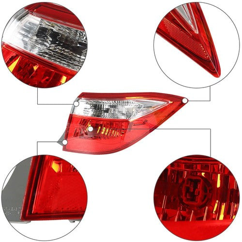Solid Spare Right Passenger Side Red Tail Light Signal Lamp Outer For Toyota Corolla 14-16