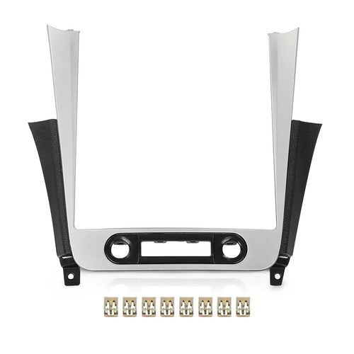 Solid Spare Fit For 2008-2012 Chevy Malibu Dash Radio Bezel Dash Vents Trim Black Silver