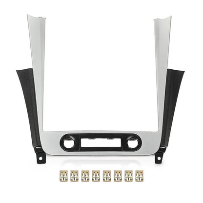 Solid Spare Fit For 2008-2012 Chevy Malibu Dash Radio Bezel Dash Vents Trim Black Silver
