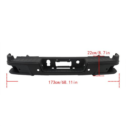 Solid Spare For 2019-2021 Chevy Colorado GMC Canyon Steel Rear Step Bumper Black NEW