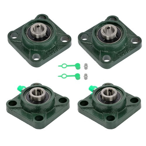 Solid Spare 4pcs UCF202-10 Pillow Block Bearing 4-Bolt Self-Aligning Solid Base 5/8" Bore