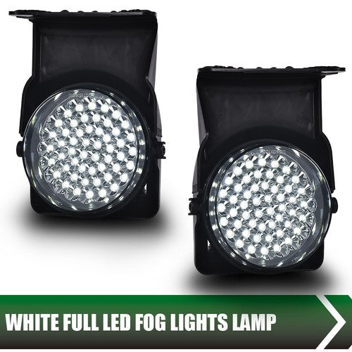 Solid Spare Fit For 2003-2006 GMC Sierra 1500/2500/3500 Smoked Lens Full LED Fog Lights